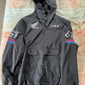 Fox Racing Windbreaker Hoodie black size large